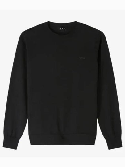 Philo Embroidered Logo Wool Knit Top Black - A.P.C. - BALAAN 2