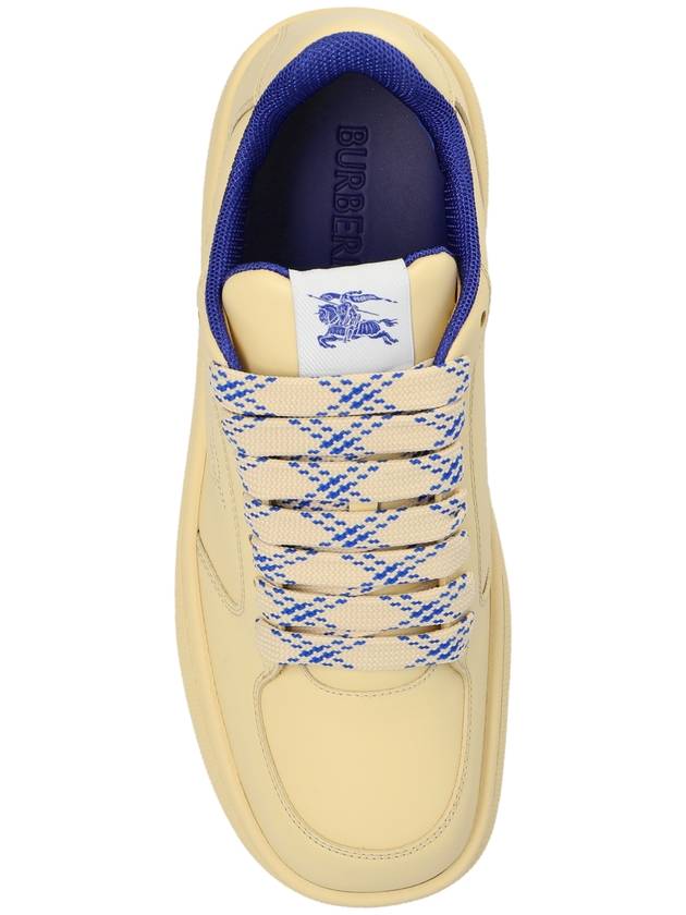 Burberry Leather Sneakers, Women's, Cream - BURBERRY - BALAAN 6