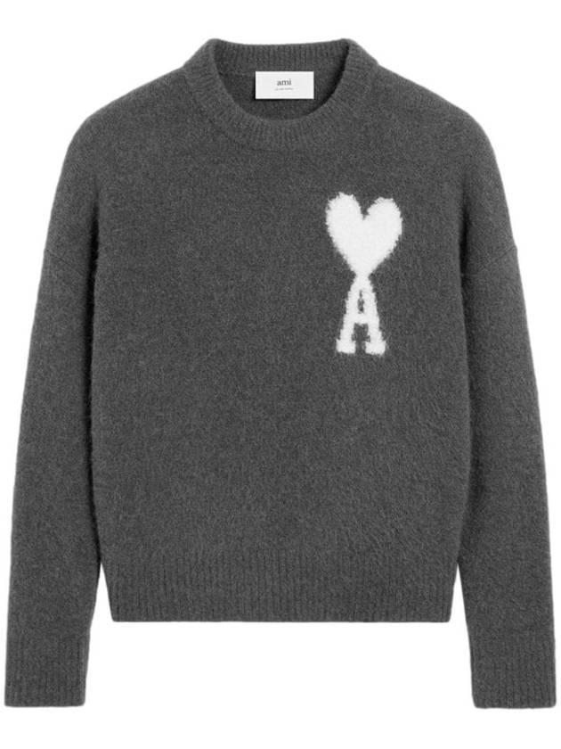 Heart A Logo Crew Neck Sweater H24UKS025KN0032 - AMI - BALAAN 1