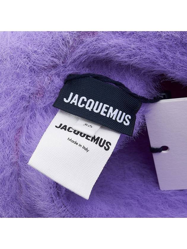 Le Bob Neve Fluffy Bucket Hat Purple - JACQUEMUS - BALAAN 10