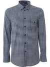 Frankie Morello by Blue Check Shirt with Jersey Back - DAMIR DOMA - BALAAN 1