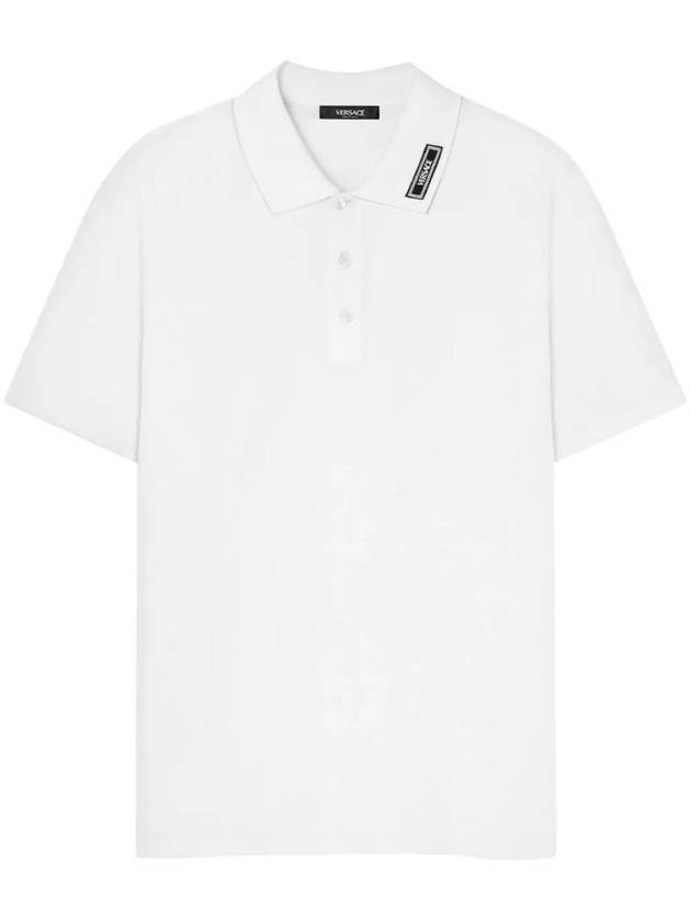 logo patch polo shirt 10139061A11276 - VERSACE - BALAAN 1