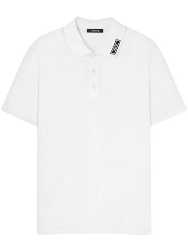 logo patch polo shirt 10139061A11276 - VERSACE - BALAAN 1