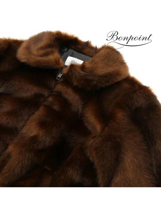 Bonpoint Girls Jumper Fur Jacket Caramel FAUX H20PAPRIKA 067A - BURBERRY - BALAAN 5