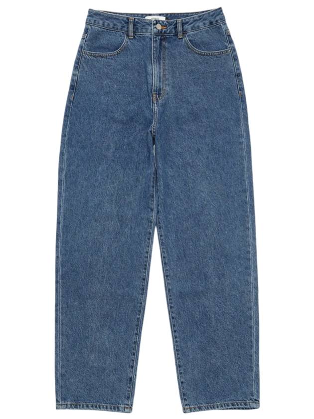 Recycled Cotton Denim Jeans Mid Blue - AMOMENTO - BALAAN 1