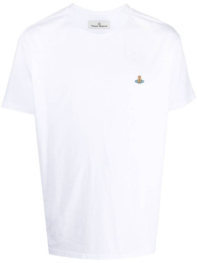 ORB Logo Cotton Short Sleeve T-Shirt White - VIVIENNE WESTWOOD - BALAAN 2