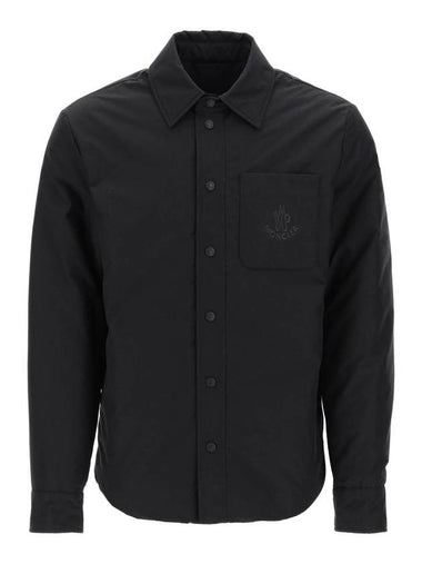 Men's Logo Long Sleeve Shirt Black - MONCLER - BALAAN 1