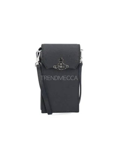 ORB Saffiano Logo Cross Bag Black - VIVIENNE WESTWOOD - BALAAN 2