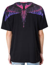 Men's Wings Print Short Sleeve T-Shirt Black - MARCELO BURLON - BALAAN 9