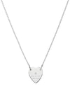 Trademark Heart Pendant Necklace Silver - GUCCI - BALAAN 4