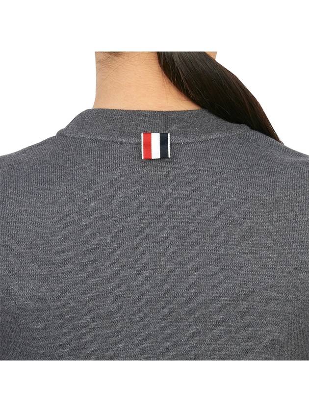 Diagonal Armband Cotton Short Sleeve Knit Top Grey - THOM BROWNE - BALAAN 10