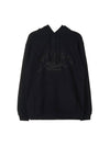 Embossed Logo Cotton Hoodie Black - VETEMENTS - BALAAN 11