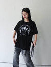 Fringe Printed Tshirt BLACK - RUBATI - BALAAN 5