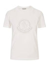 Crystal Logo T Shirt White 8C000 17 829FB 033 - MONCLER - BALAAN 1