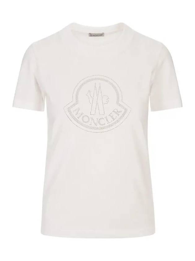 Crystal Logo T Shirt White 8C000 17 829FB 033 - MONCLER - BALAAN 2