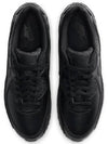 Air Max 90 Leather Low Top Sneakers Triple Black - NIKE - BALAAN 4