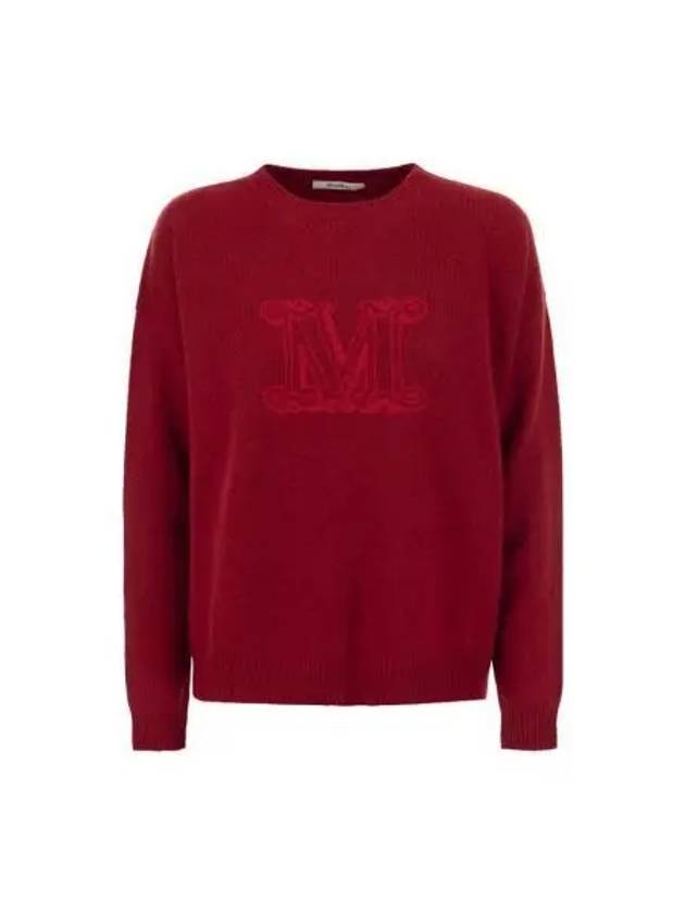 Edo Monogram Cashmere Knit Top Red - MAX MARA - BALAAN 2