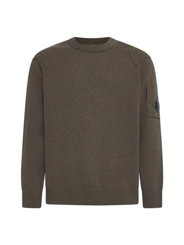 Lambswool GRS Crew Neck Knit Top Beige - CP COMPANY - BALAAN 2