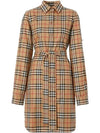 Vintage Check Belted Short Dress Beige - BURBERRY - BALAAN 5