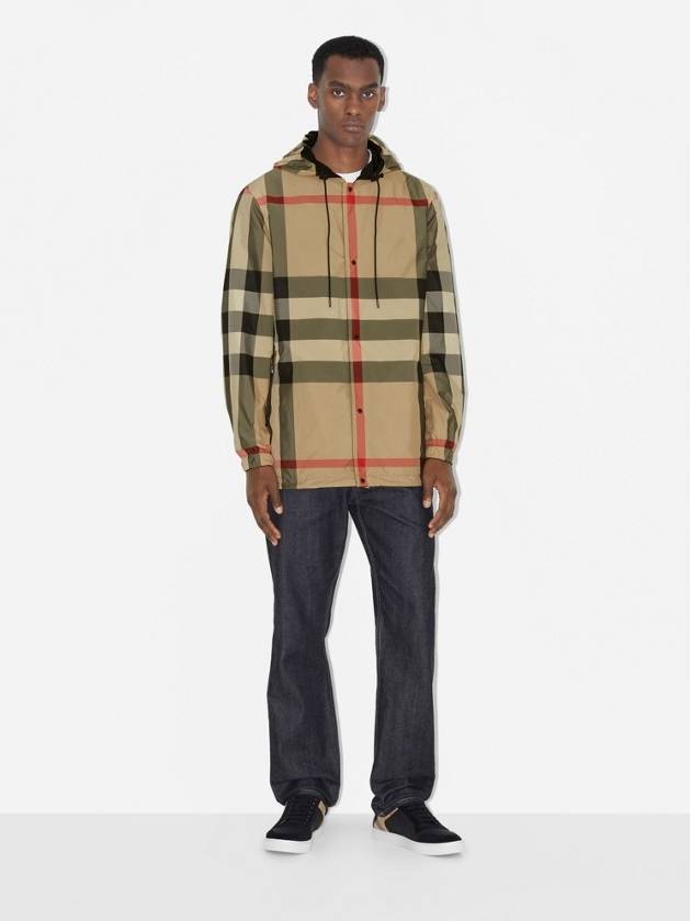 Reversible Check Hooded Jacket Archive Beige - BURBERRY - BALAAN 3