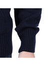 Men's Lens Wappen Lambswool Cardigan Navy - CP COMPANY - BALAAN 10