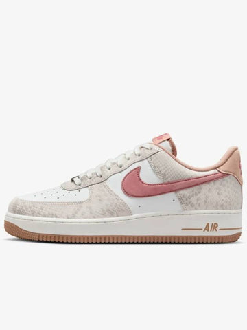 Air Force 1 Snakeskin Low Top Sneakers Pink - NIKE - BALAAN 1