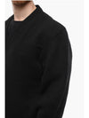 V-Neck Wool Knitted Sweater Black - PRADA - BALAAN 4