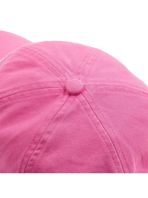 Logo Cotton Ball Cap Pink - GANNI - BALAAN 9