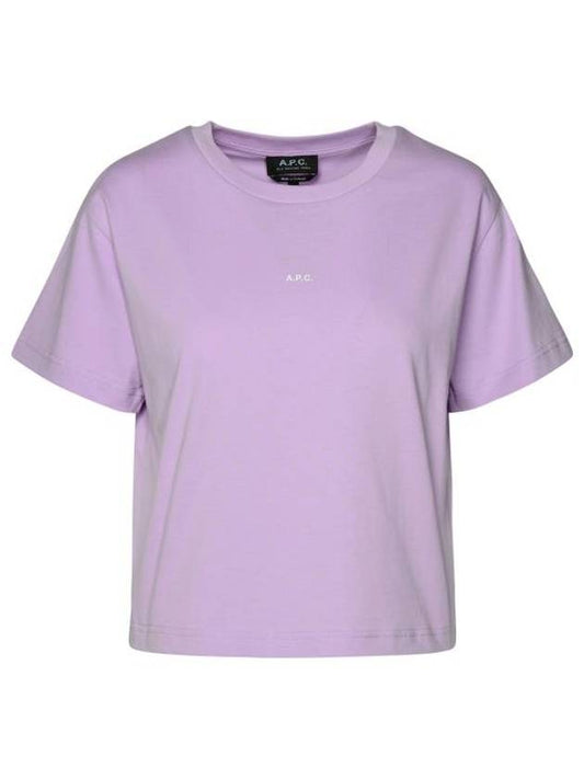 Jen Logo Short Sleeve T-shirt Lavande - A.P.C. - BALAAN 1