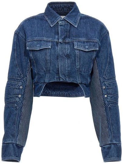 23 ss cropped denim jacket OWYE044S23DEN0014500 B0710265928 - OFF WHITE - BALAAN 2