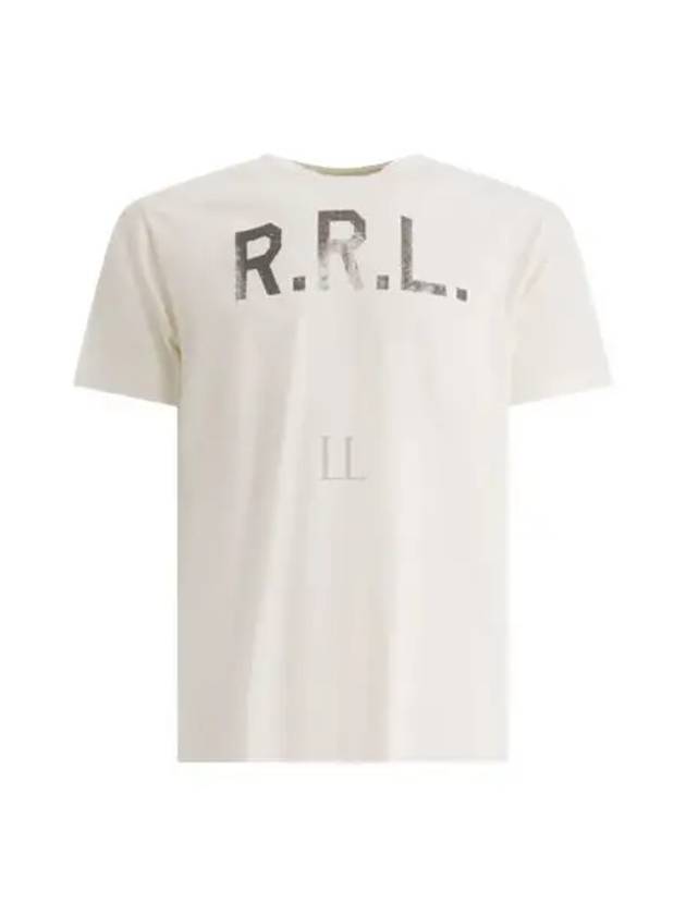 RRL Logo Jersey Short Sleeve T-Shirt White - POLO RALPH LAUREN - BALAAN 2