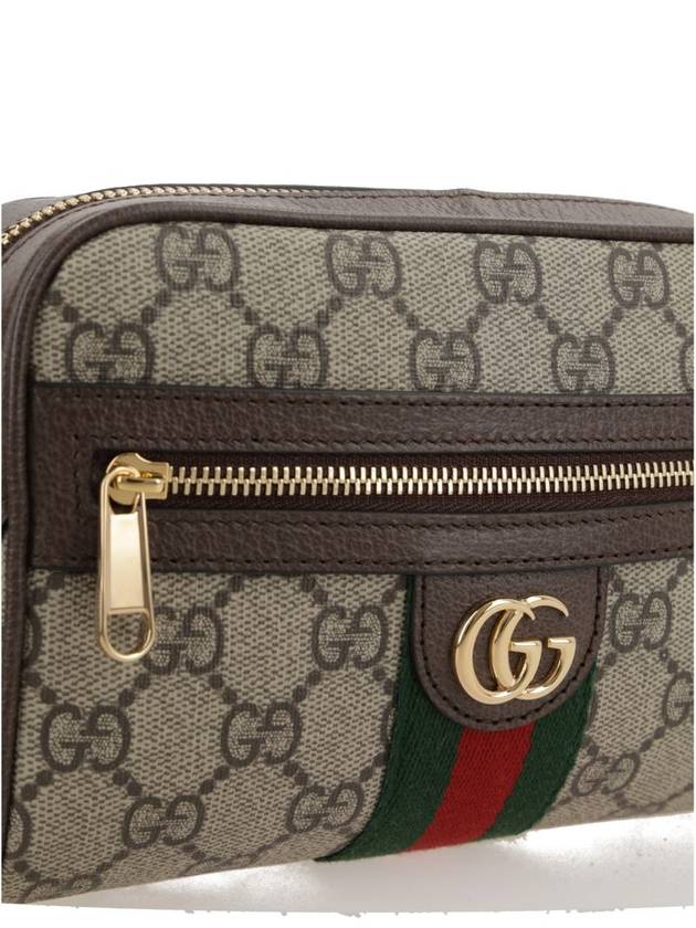 Ophidia Mini Shoulder Bag Beige Dark Brown - GUCCI - BALAAN 5