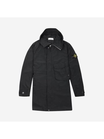 Micro Reps Half Zip Up Jacket Black - STONE ISLAND - BALAAN 1