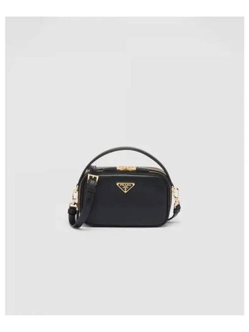 Odette Leather Mini Bag Black - PRADA - BALAAN 1