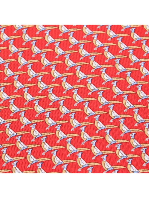 Ferragamo red pattern silk tie - SALVATORE FERRAGAMO - BALAAN 5