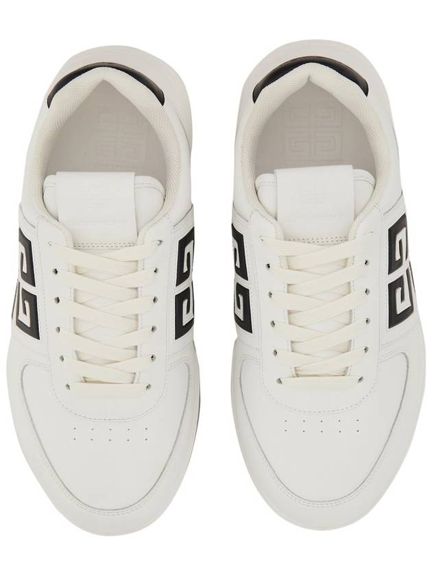 G4 Logo Calfskin Low-Top Sneakers Black White - GIVENCHY - BALAAN 4