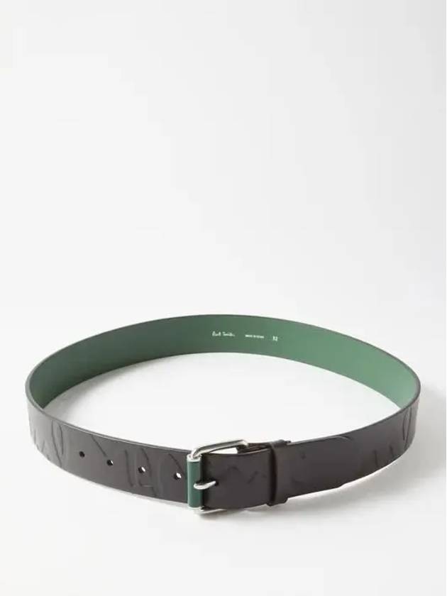 Paul Smith logo debossed buckle leather belt - PAUL SMITH - BALAAN 3