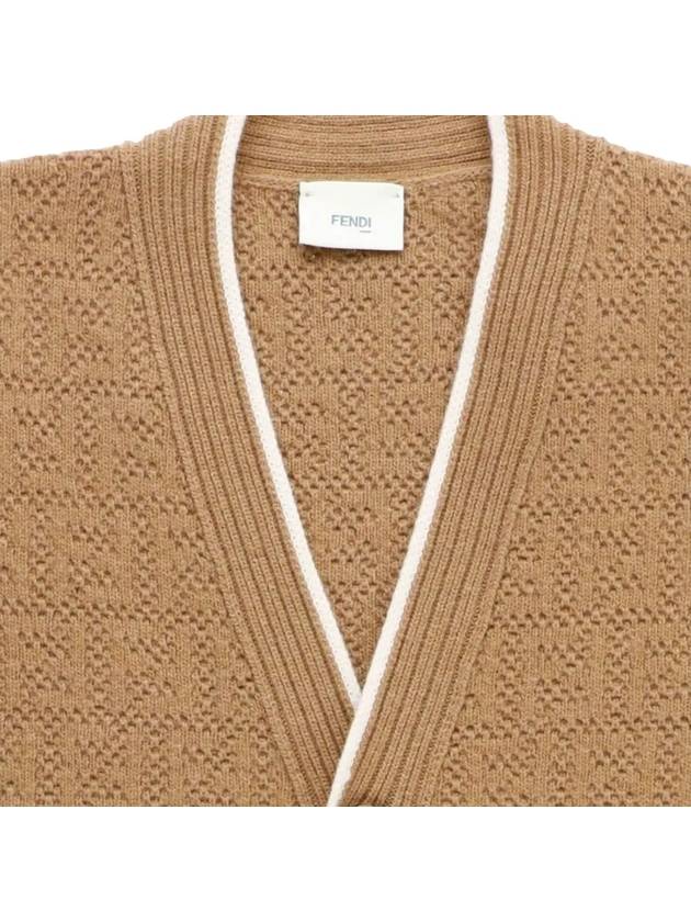 Kids FF V neck cardigan JUG030 AJ2R F1F4G - FENDI - BALAAN 4