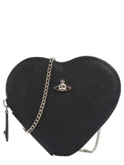 ORB Logo Heart Cross Bag Black - VIVIENNE WESTWOOD - BALAAN 2