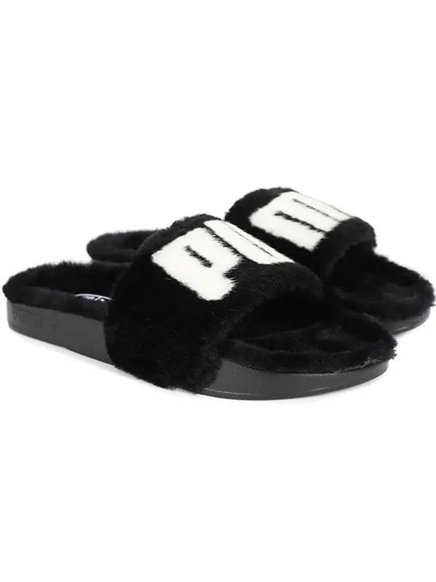 Lead Cat 2 0 Fur Slippers Black - PUMA - BALAAN.