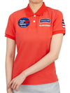 Women's Goody Emblem Short Sleeve PK Shirt Orange - HORN GARMENT - BALAAN 6