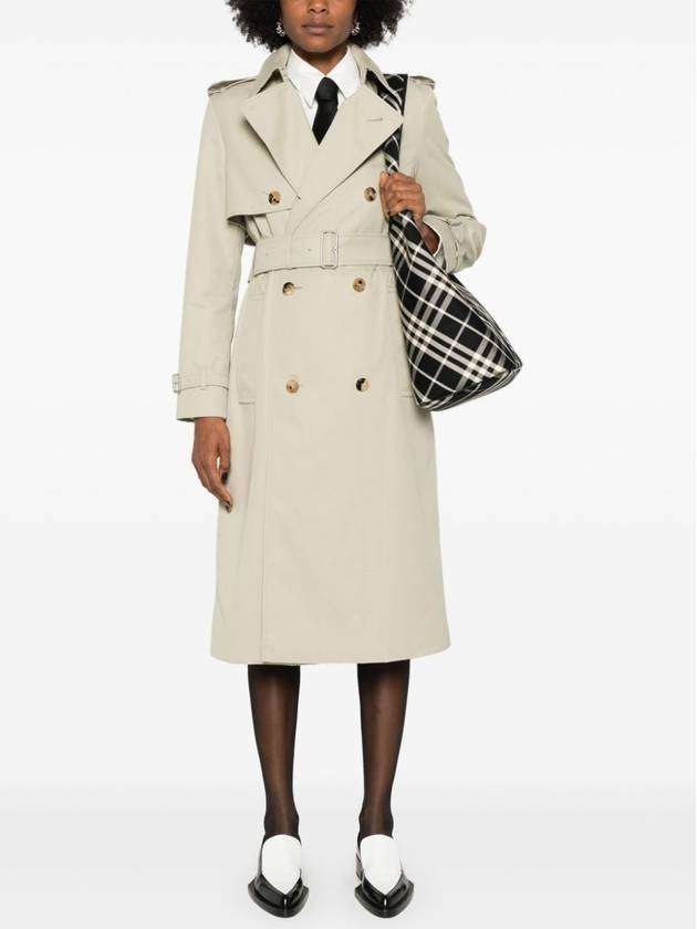 Cotton Blend Trench Coat Ivory - BURBERRY - BALAAN 3