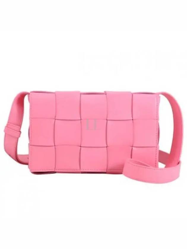 Cassette Intrecciato Small Cross Bag Pink - BOTTEGA VENETA - BALAAN 2