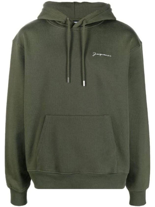 Le Brode Logo Cotton Hoodie Khaki - JACQUEMUS - BALAAN 1