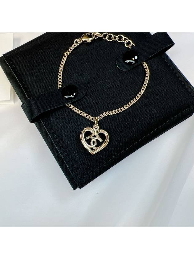 heart crystal chain bracelet gold - CHANEL - BALAAN 4