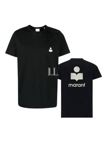 Zafferh Logo Cotton Short Sleeve T-Shirt Black - ISABEL MARANT - BALAAN 2