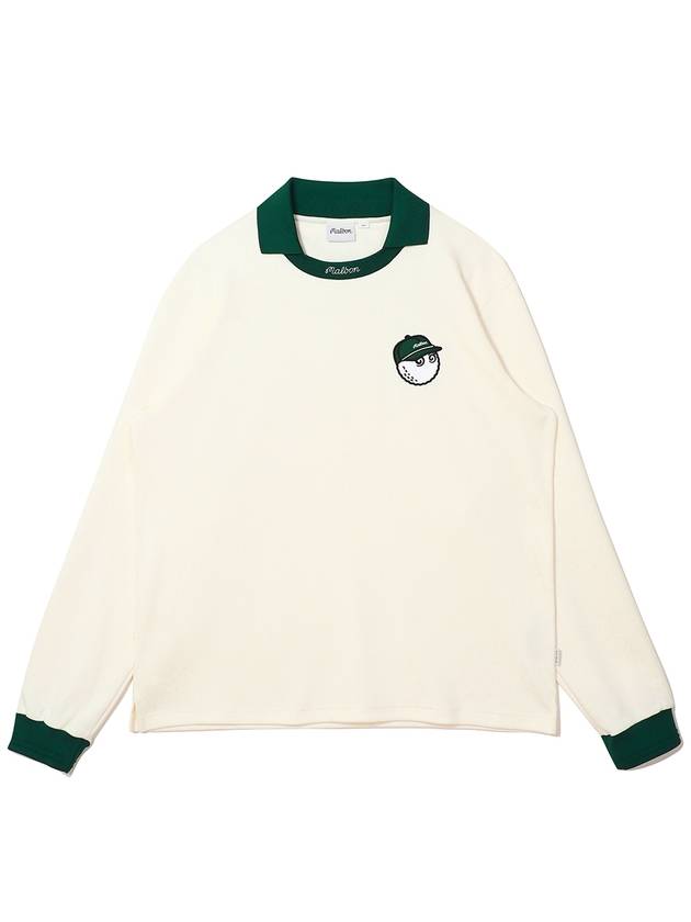 Bucket point long sleeve t shirt IVORY MAN - MALBON GOLF - BALAAN 1