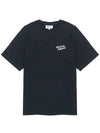 Handwriting Logo Cotton Short Sleeve T-Shirt Black - MAISON KITSUNE - BALAAN 3