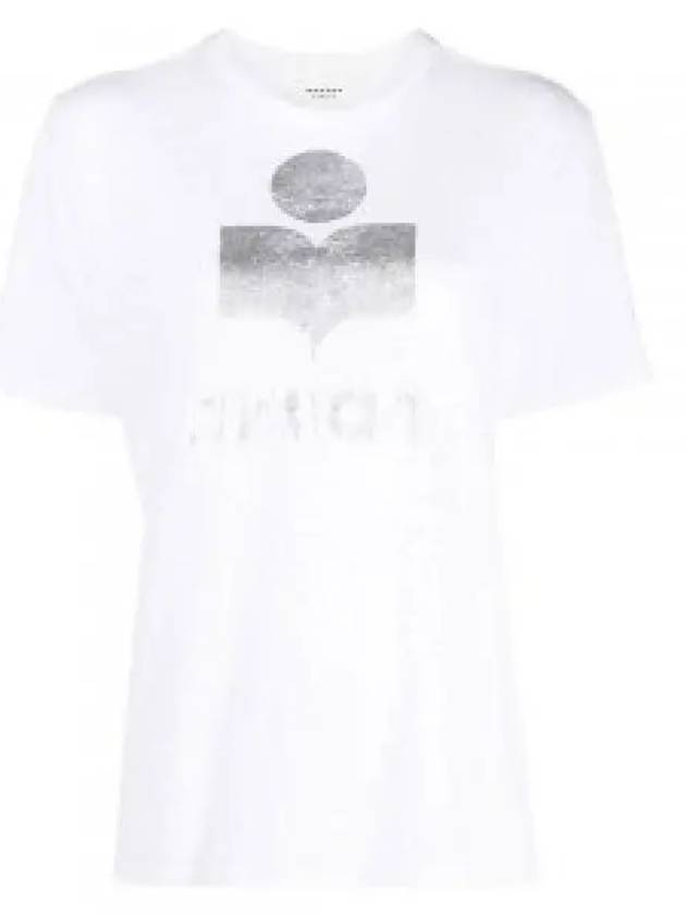 Women s Zwell Logo Short Sleeve T Shirt White Silver TS0001FAA1N10E 20WH 968664 - ISABEL MARANT - BALAAN 1