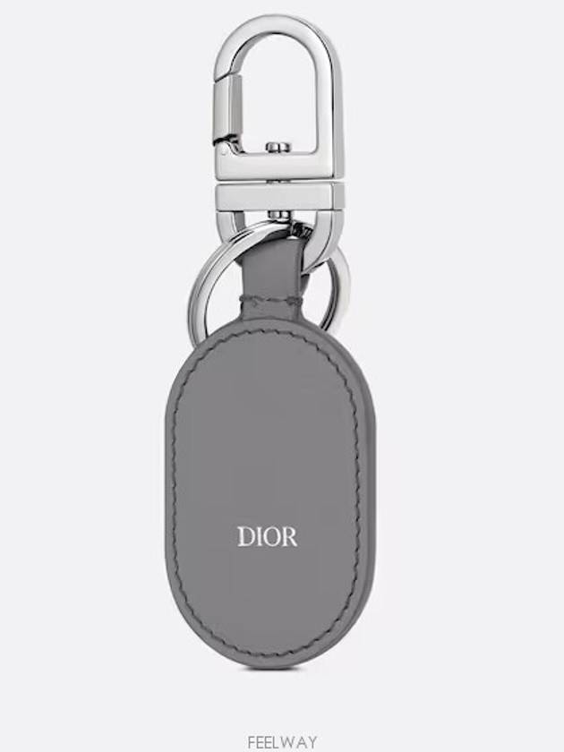 D Touch Logo Calfskin Keyholder Grey - DIOR - BALAAN 3